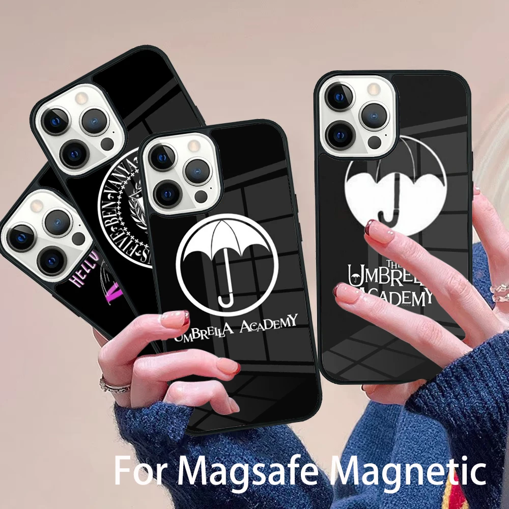 

Umbrella Academy Logo Phone Case Magesafe Magnetic Wireless Charge Cover For IPhone 16 11 12 13 14 15 Pro Max Plus Mini