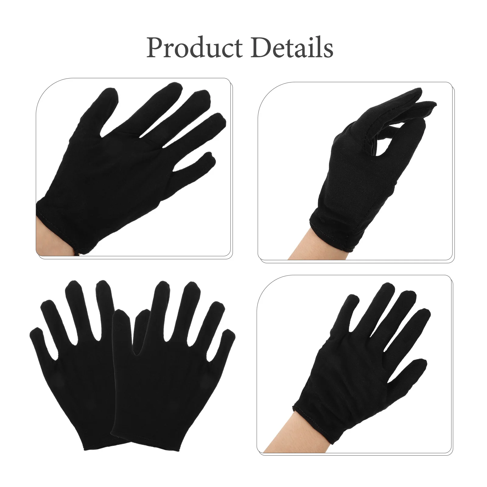 12 قطعة من القطن المرطب لتنظيف البستنة، قفازات أمان للعمل الصناعي، قفازات قطنية دافئة للاستخدام الداخلي والخارجي