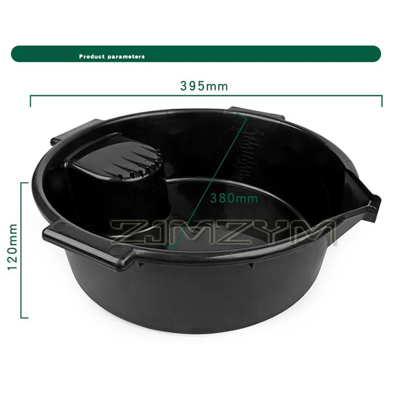 6L Oil Collection Basin Car Plastic Oil Drain Container Waste machine Oil Container Car Repair Oil Receiver Part Cleaning Pan