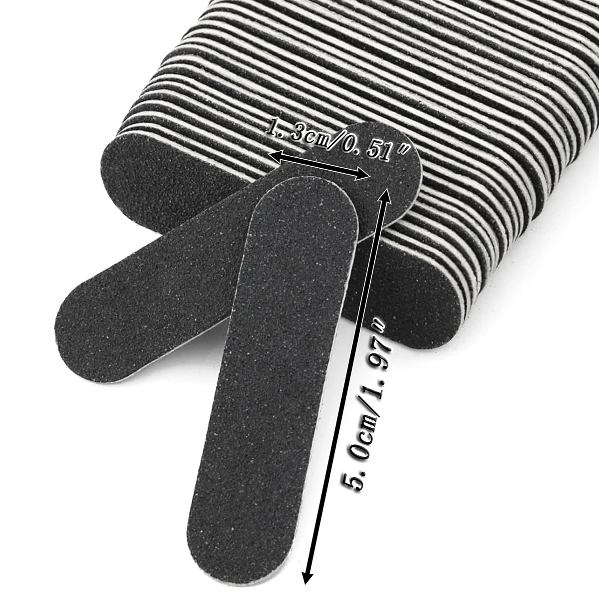 49-teiliges Einweg-Mini-Nagelfeilen zum Selbermachen in Schwarz, Rose, Rot, Schwarz/Rosa – doppelseitige Schmirgelbretter für Maniküre und Pediküre