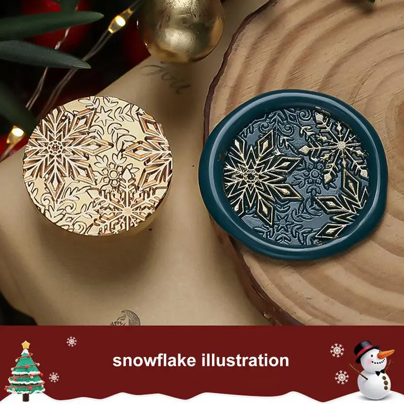 Kit de timbres de sceau d'avertissement de Noël, réutilisable, cuivre, têtes de timbre, carte, mariage, bancs