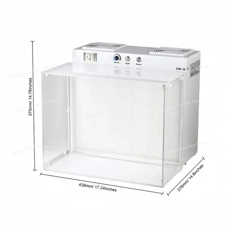 Custom Mini Bench Laminar Flow Hood Metal Frame Cabinet HEPA Filter for Home Mycology Mushroom Cultivation Hydroponic Growing