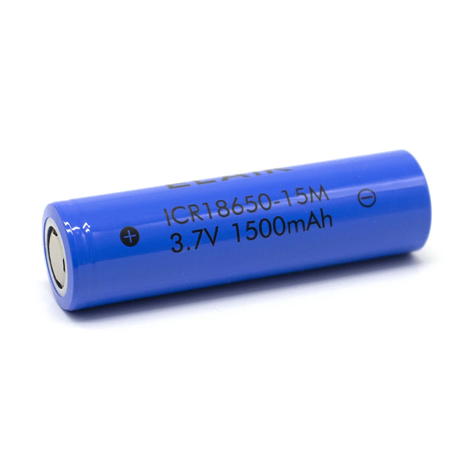 Icr18650 3,7 v 1500mah Energie speicher wiederauf ladbare Lithium batterie für kleine Taschenlampe batterie kleine Lüfter batterie 15m-flacher Kopf