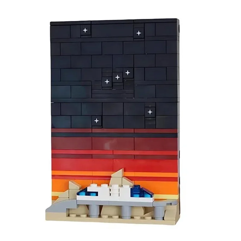 

Universe Brick Creative Building Blocks Kid Toys Christmas Gift MOC Ideas Tales of The Space Age Postcard Sets Tabletop Ornament