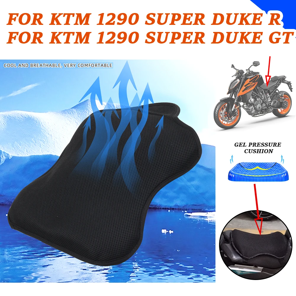 

Motorcycle Accessories Shock Absorption Gel Seat Cushion Cover Pressure Relief Pad For KTM 1290 Super Duke GT Superduke 1290 R