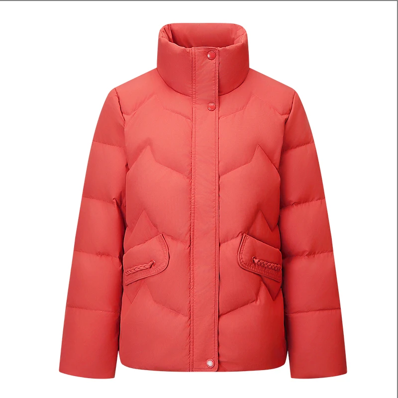 Chericom Kurze Daunenjacke für Damen, 2022, Winter, Stehkragen, schick, Pendeln, jugendliche Mode, isoliert, solide Oberbekleidung, Y309170Y