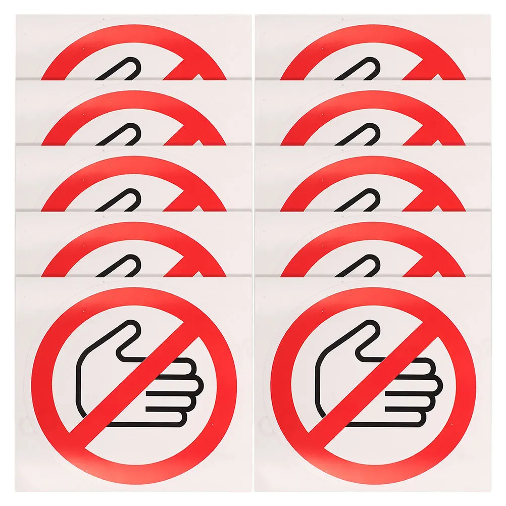 20 قطعة علامات تحذير السلامة ملصقات لاصقة لا اللمس التسمية لآلة الأجهزة الكهربائية الصناعية المنزل استخدام خطر الشارات #1