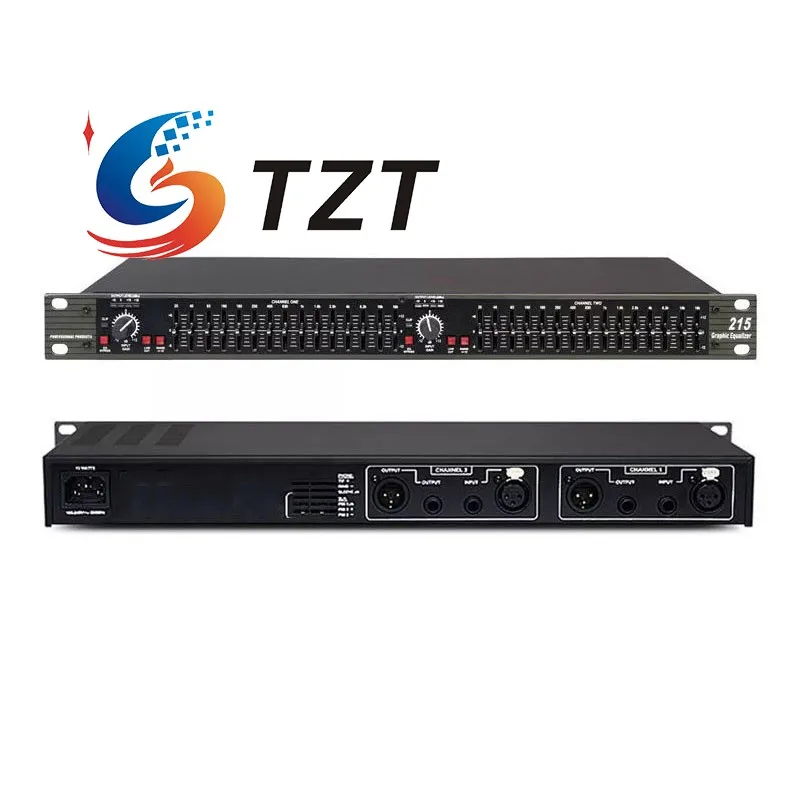 

TZT 215 Professional Dual Channel 15-Band Equalizer Stage Performance/KTV AC100V-240V Audio Equalizer