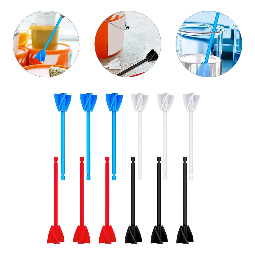 

12Pcs Paint Stirrer Drill Attachment Durable Propeller Mixer Rods for Epoxy Resin Paint Mixing Drill Accessories