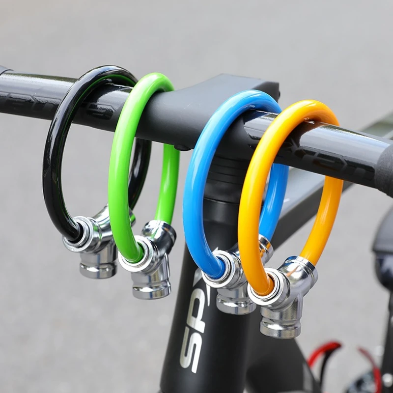 Anti Shear Anti-theft Bicycle Lock Thick Steel Cable Gold Ring Lock Mountain Bike Waterproof Safety Lock 2 Keys Bicycle Module