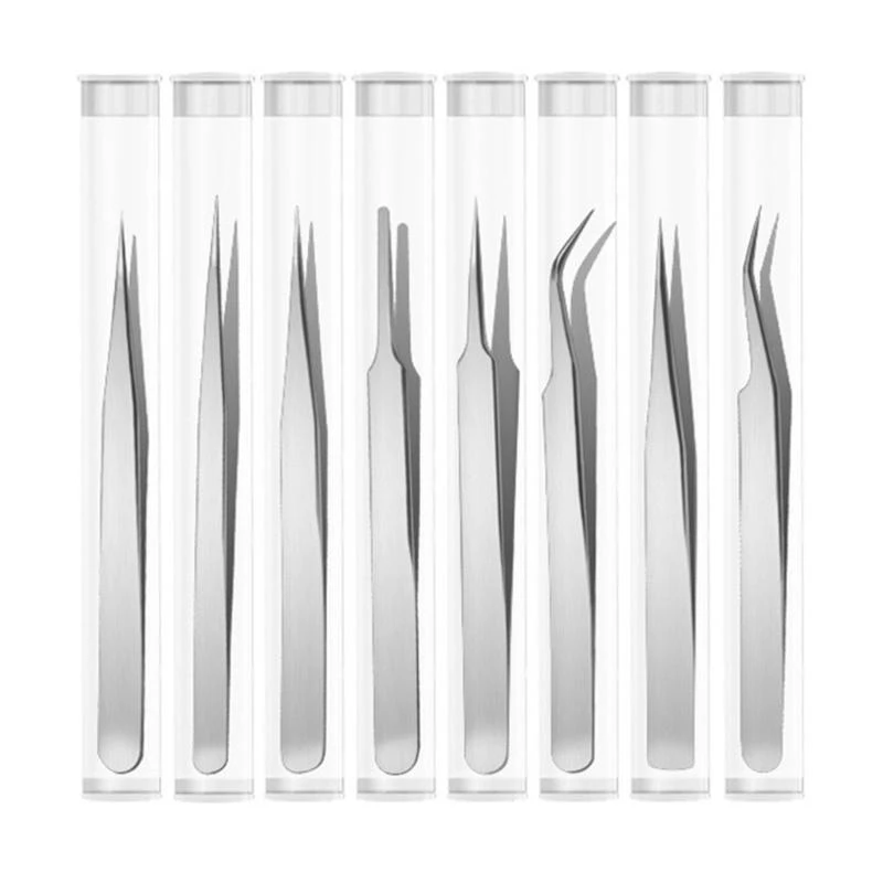 

Y5GD Stainless Steel Tweezers for Electronics Sodlering Jewelry Craft Laboratory Work Professional Art Crafting