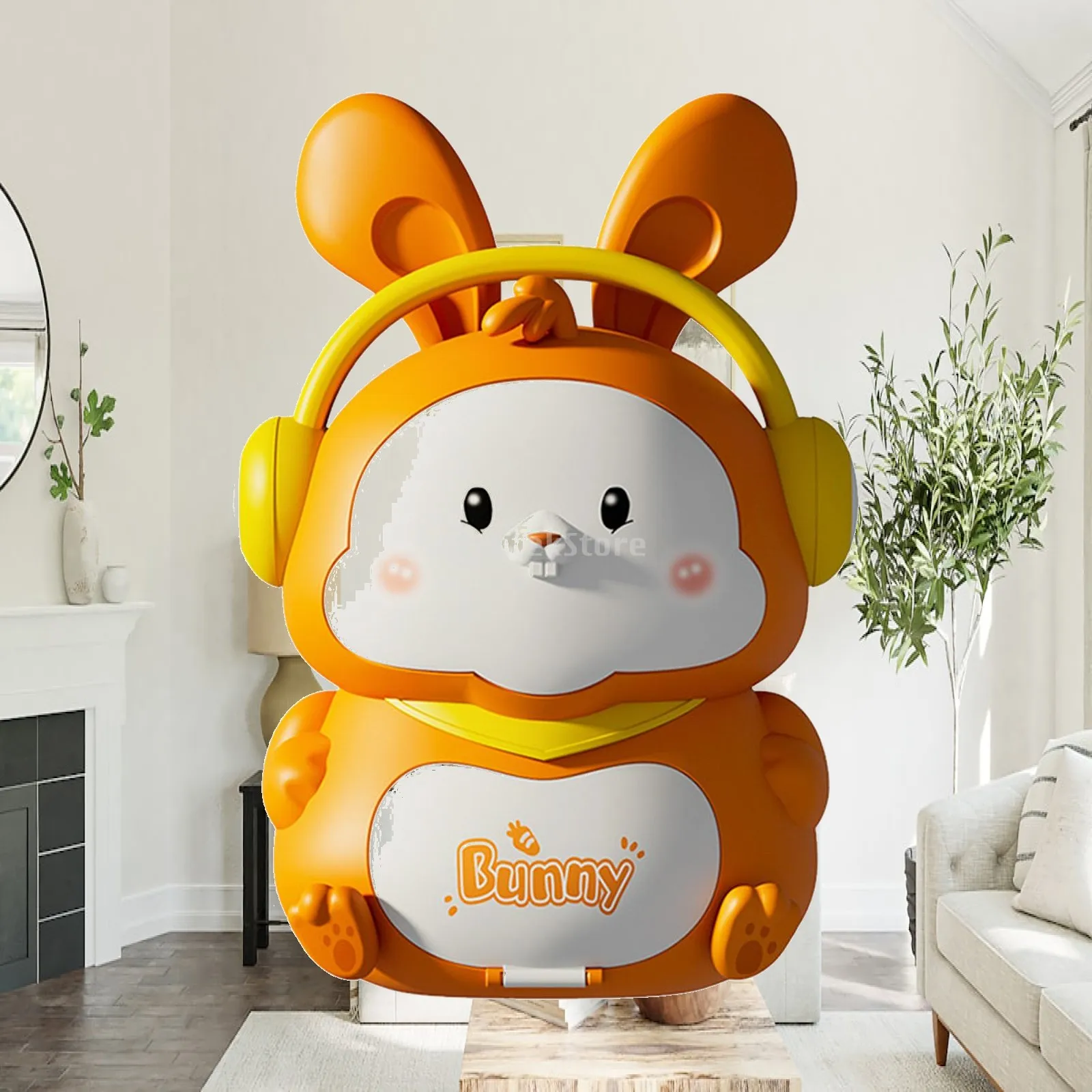 Money Bank with Password and Fingerprint Lock Rabbit Design Piggy Bank for Adults Large Capacity Money Jar Decorative Saving Box