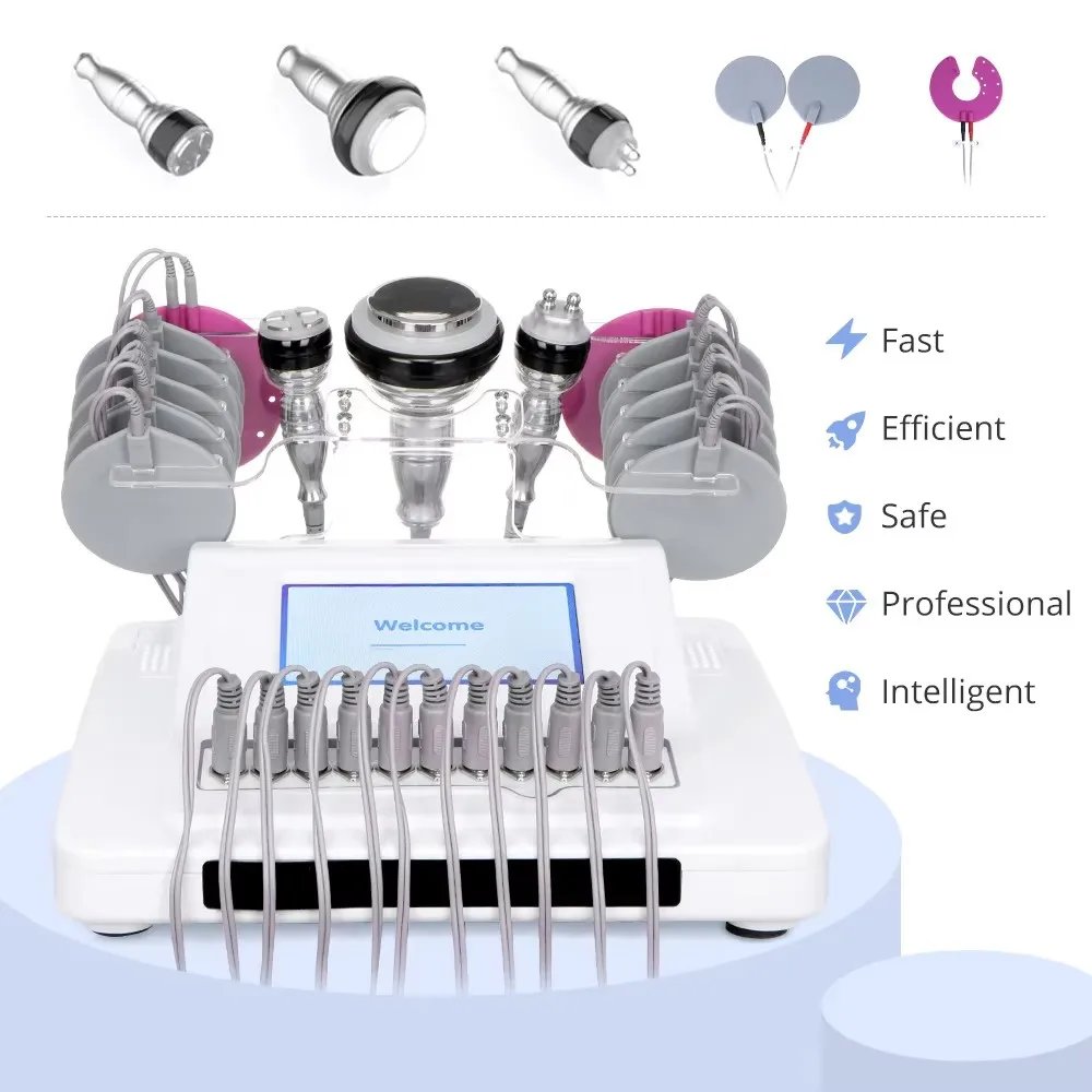 Update EMS 5 in 1 40K Cavitation Microcurrent Electrode Stimulation Body Slimming Machine Used for Spa