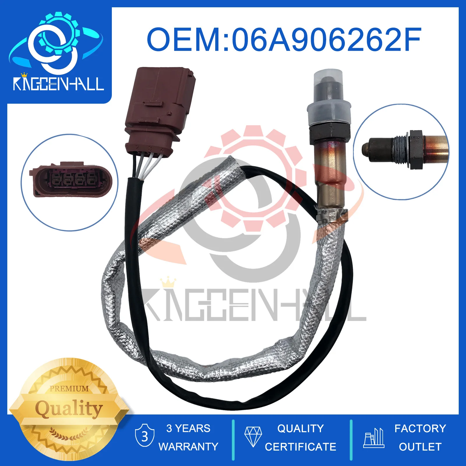 Датчик кислорода Лямбда-зонд AIR FUEL RATIO O2 SENSOR 234-4808 2344808 06A906262F 06A 906 262 AJ Для AUDI PORSCHE VOLKSWAGEN
