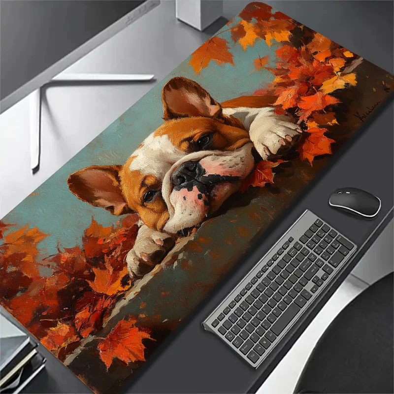 لوحة ماوس بتصميم أوراق الخريف كبيرة جدًا، ديكور RV، حصيرة ماوس ألعاب مكتبية غير قابلة للانزلاق، قاعدة قهوة، ديكور سطح الطاولة #1