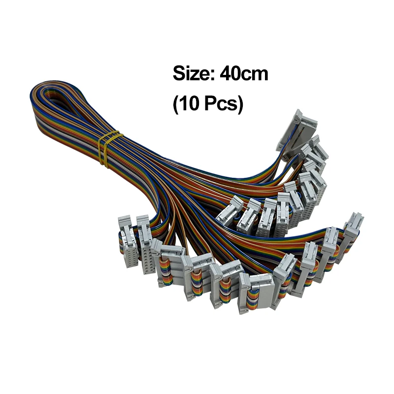 Imagem -05 - Cabo de Dados Liso da Fita da Cor do Pino do Passo 16 de 20 Peças 2.54 mm para Conectar Módulos e Receber Cartões