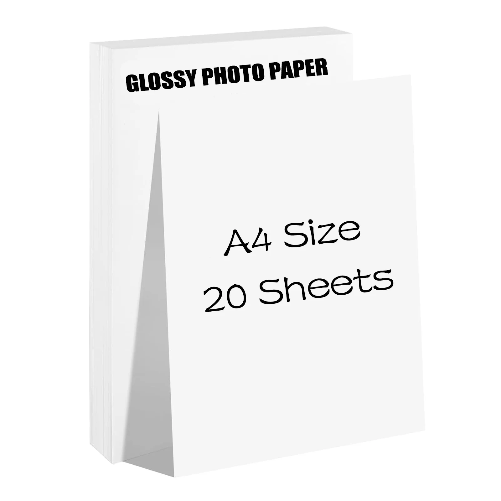 

HUSPER A4 Inkjet Glossy Photo Paper 20 Sheets 180/200/230Gsm Single-Sided Inkjet Glossy Finish 8.3x11.7 Inch for Home & Office