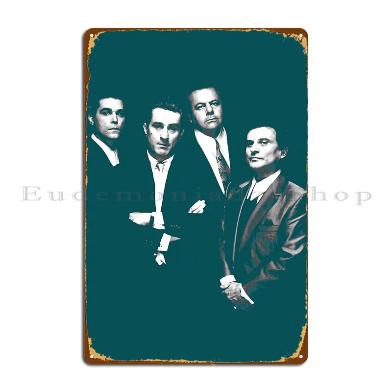 Four Members Handsome Black Goodfellas Metal Sign Sign Designing Home Home Party Club Tin Sign Poster