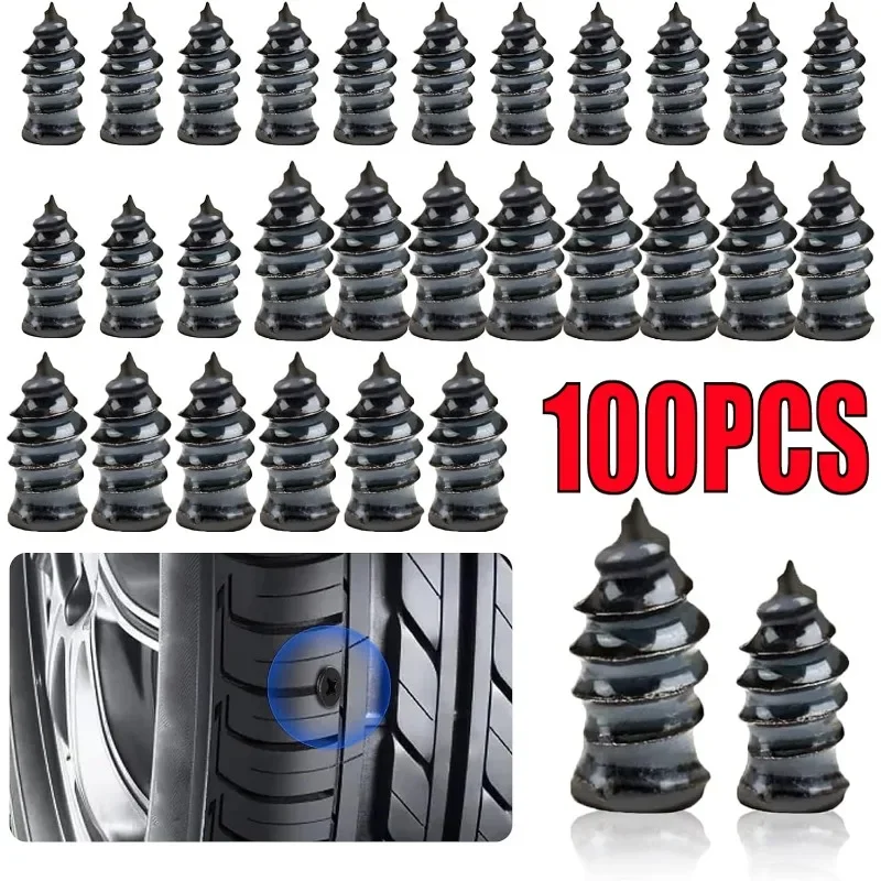 

Набор для ремонта проколов шин (10/100 шт.): гвозди для ремонта бескамерных шин автомобилей, мотоциклов, скутеров, велосипедов. Резиновые и металлические гвозди. Аксессуары для авто.