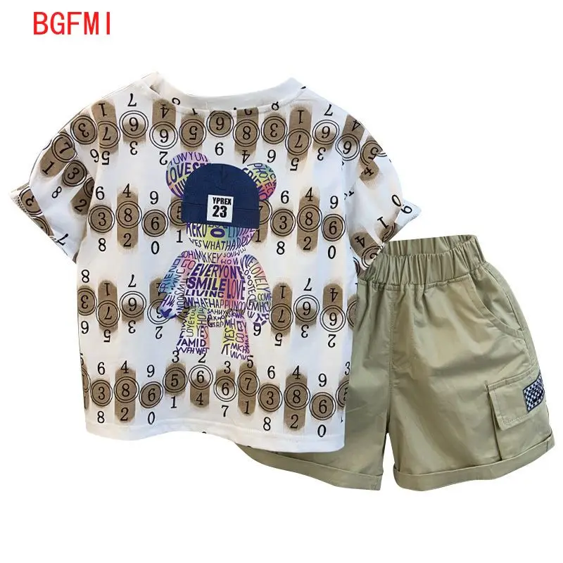 Fashion Summer Baby Girls Boys Clothing Set Kids Short Sleeve T-shirt And Shorts 2Pcs for Children Tracksuits Clothes outfits