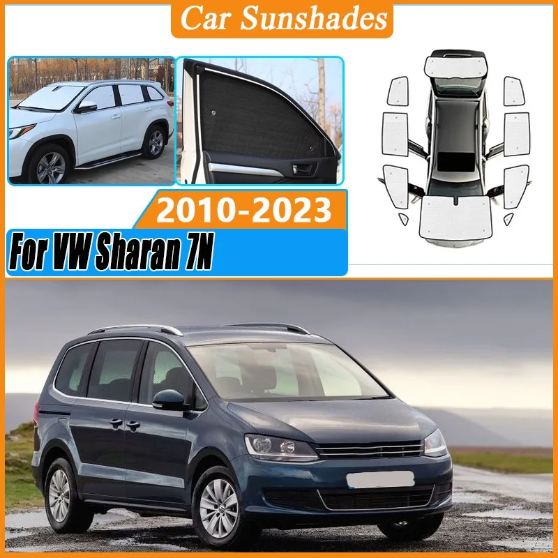 

Car Full Sunshades For Volkswagen Sharan 2010-2023 VW 7N Anti-UV Sunscreens Window Sunshades Cover Mosquitos Auto Accessories