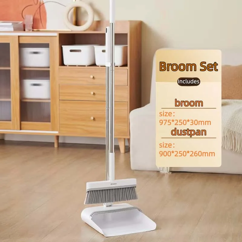Juego de escoba y recogedor para uso doméstico, nueva combinación de barrido y recogida, recogedor plegable, herramientas de limpieza duraderas para el hogar