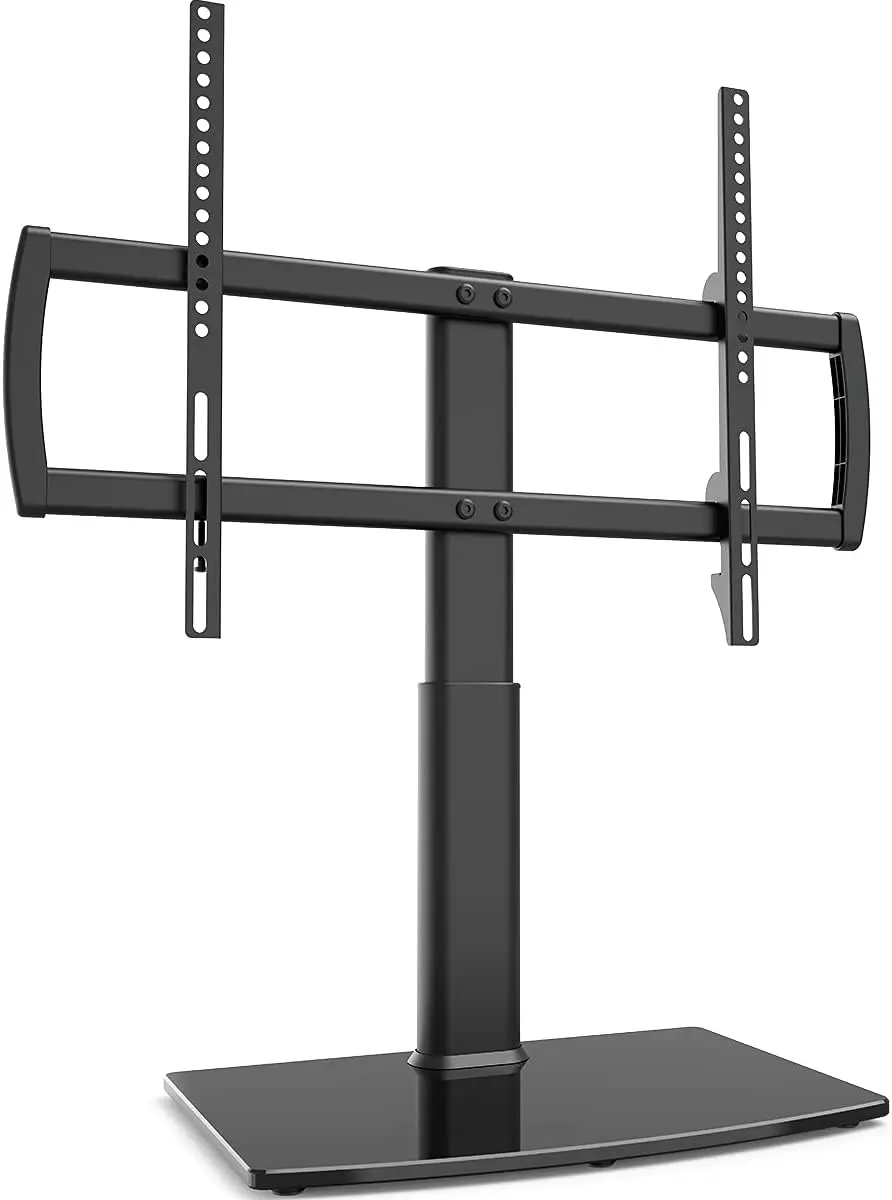 

Универсальная настольная подставка для телевизора с настенным креплением для диагональю от 32 до 70 дюймов, 4-уровневая регулировка по высоте, прочное основание из закаленного стекла