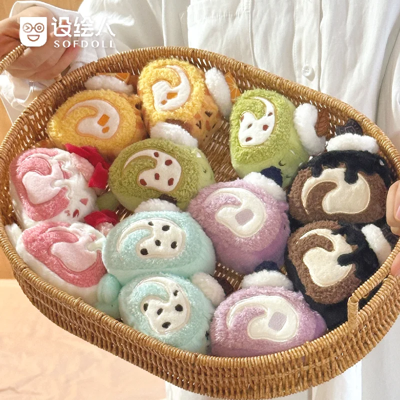 

Дизайнерская подвеска в виде рулона котенка, плюшевая кукла-кошка, милая сумка, подвесная сумка, подарок на день рождения для девочки, двойной 11