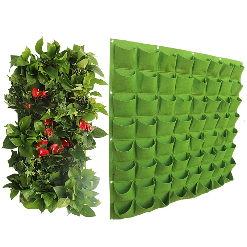 

Grow Bag Wall Hanging Pockets Plant Pot Vertical Planting Bags Planter Wall Mount FlowerPot Home Garden Decor Accessories