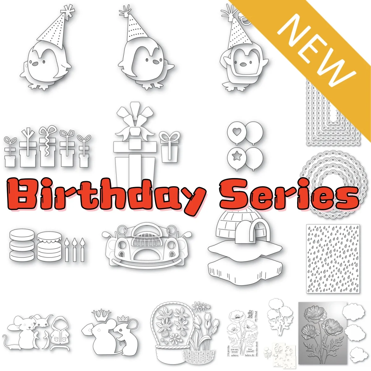 

Penguin Gift Cakes Car Iceberg Metal Cutting Dies Clear Stamps Stencil Hot Foil for DIY Decorating Scrapbook Paper Birthday 2026