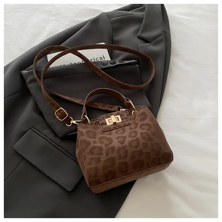 Schicke Bankett-Umhängetasche mit Leopardenmuster, stilvolle Damen-Einkaufstasche, Retro-Schloss-Handtasche, Schulter- und Unterarmtasche für den täglichen Gebrauch von Frauen – Detail 21
