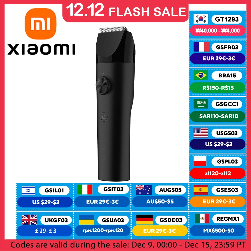 XIAOMI MIJIA Hair Trimmer Machine Hair Clipper IPX7 Waterproof Professional Cordless Electric Hair Cutting Barber Trimmers Men