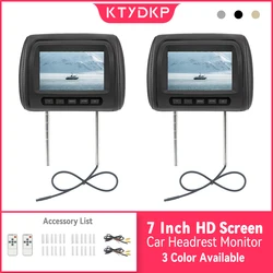 KTYDKP Universal Car Headrest Monitor Rear Seat no Touch Screen Pillow 7 inch TFT LCD Display Remote Control AV Input