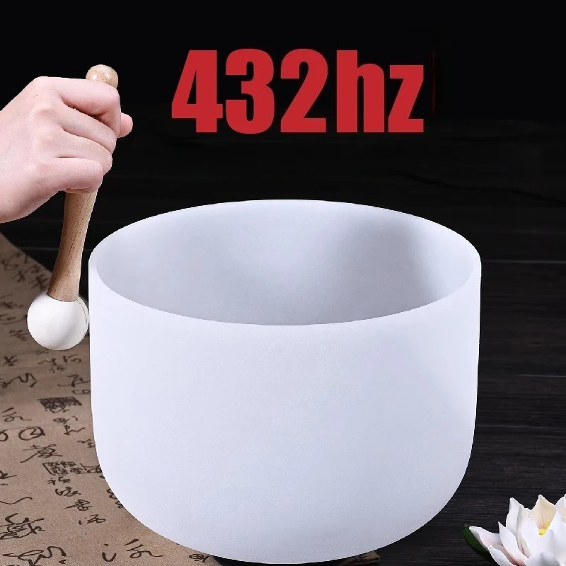 

Crystal Singing Bowls 432hz Meditation Quartz Bowls Professional Yoga Sound Healing Large Sound Bowl Mindfulness Percussion