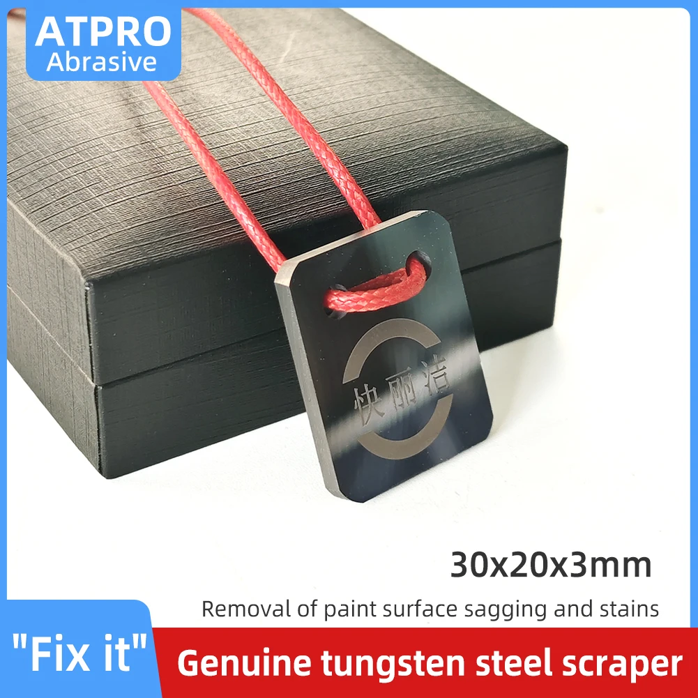 

A 30x20x3mmTungsten Steel Spot Scraper For Painters Is Used To Remove Sagging, Stains And Dust Spots On The Paint Surface