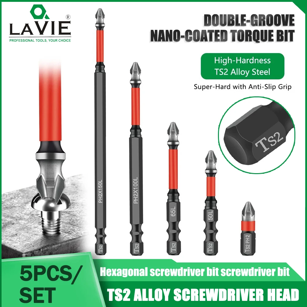 

LAVIE 1PC Antirust Impact Resistant Alloy Steel Screwdriver Bit Phillips Screwdriver Bit Magnetic Electric Drill Bit Screwdriver