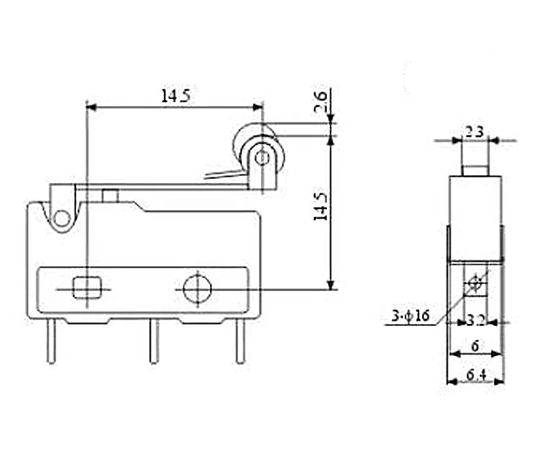 Imagem -04 - Micro Interruptor do Contato com Polia do Punho Curso 3-pin Kw11-n Kw12 5a 250v Novo 50 Peças