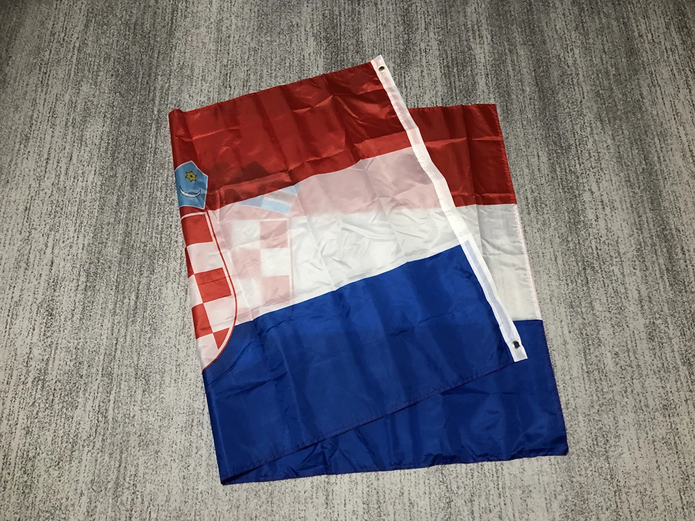 90X150cm Croatia Flag Polyester 14x21cm Croatia hand flag / 