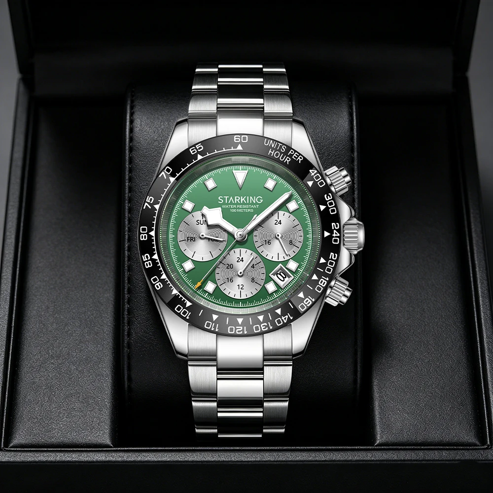 Luxury Watch Longines - STARKING メンズダイビングクォーツ時計セラミックベゼル日付発光クォーツ男性腕時計防水ステンレス鋼腕時計男性用