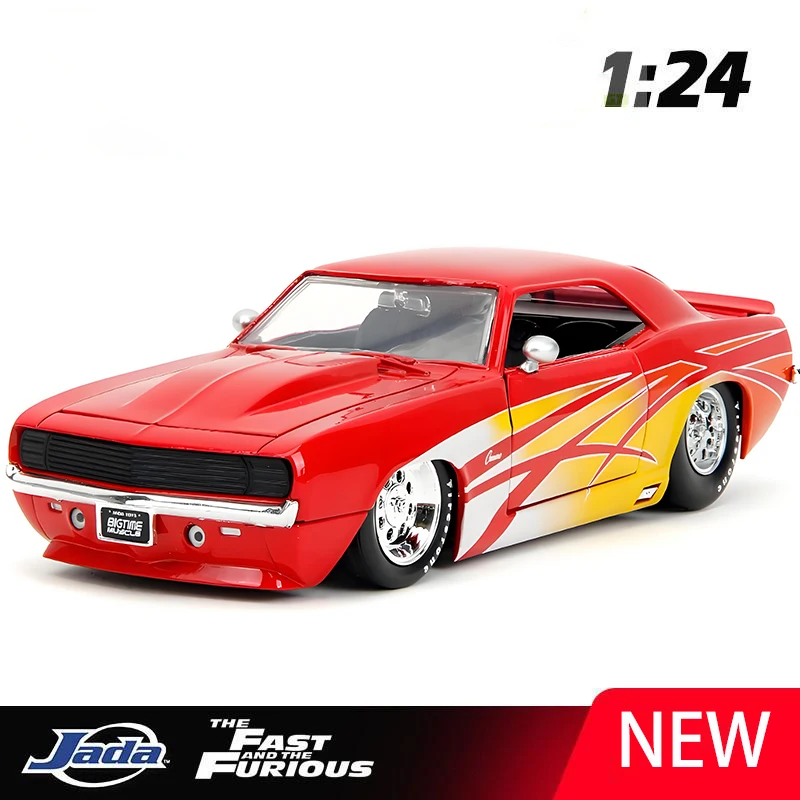 

JADA 1:24 Camaro 1969, легкосплавный автомобиль, литье под давлением и игрушечный транспорт, модель автомобиля, миниатюрная масштабная модель автомобиля для детей