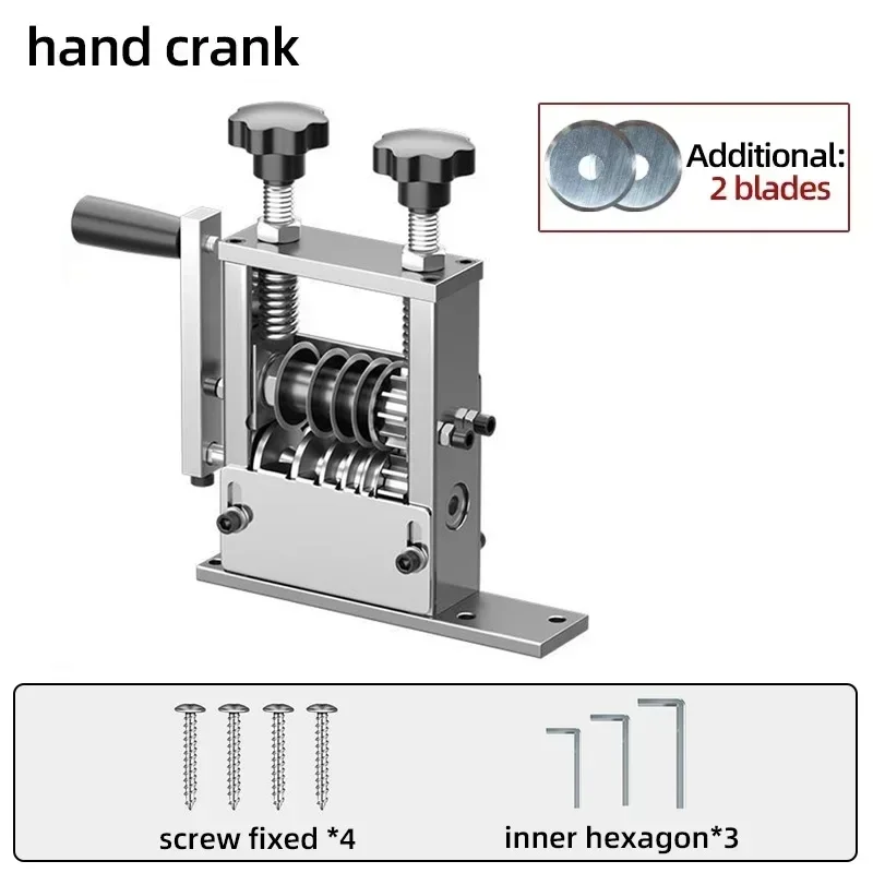Manual Wire Stripping Machine with 6 Channels & 5 Blades Portable Aluminum Frame Wire Peeler for Scrap Copper Recycling 1-17mm