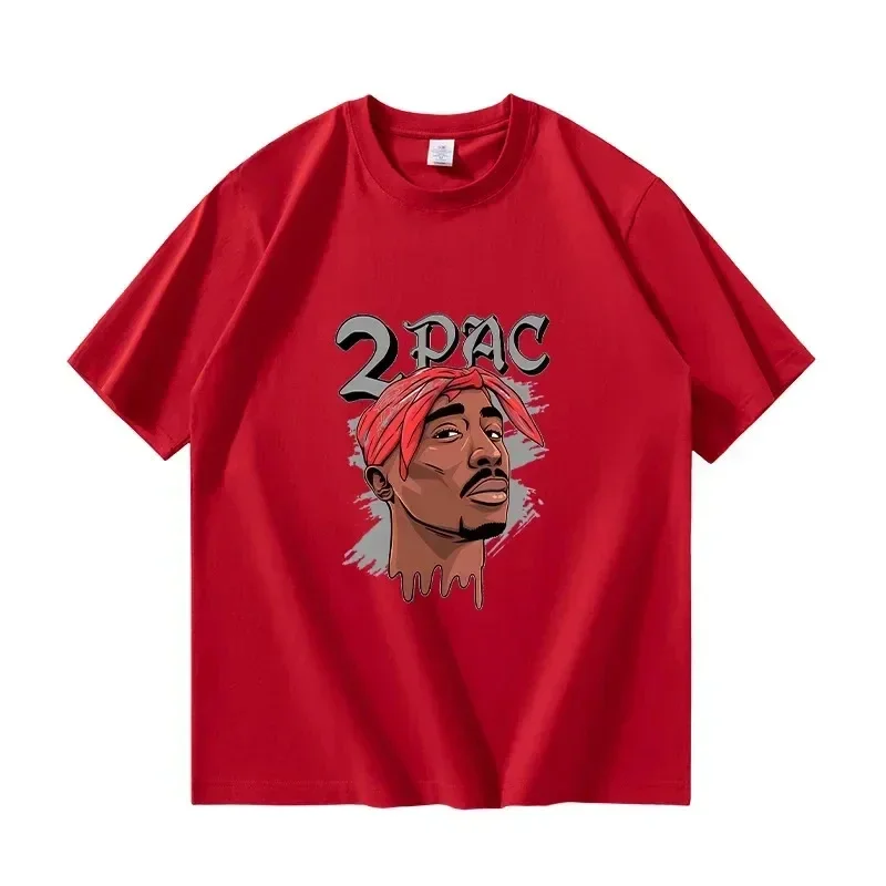 2024 Rapper Tupac 2Pac graphic t fashion high quality short sleeves tshirt oversize hip hop streetwear MEN\'S cotton T-shirt