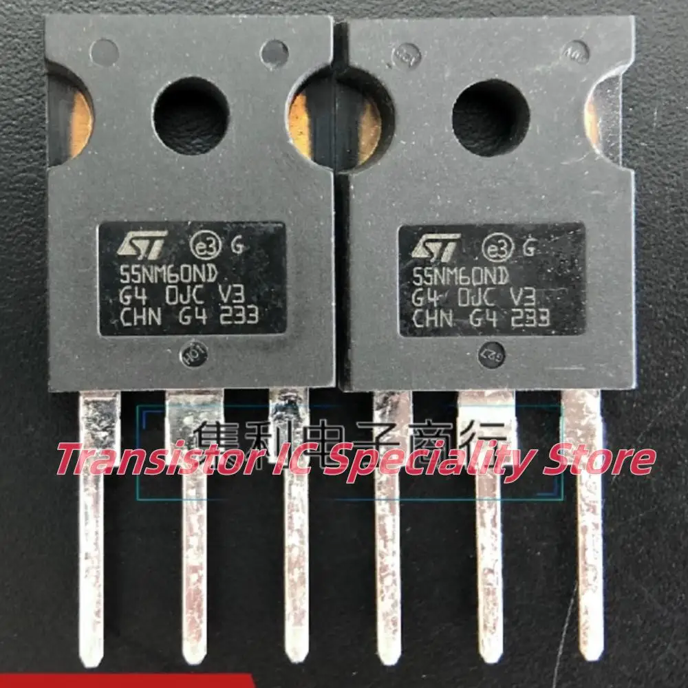 5PCS-10PCS  55NM60ND STW55NM60ND  TO-247 600V 51A MOS Imported  Original  Best Quality