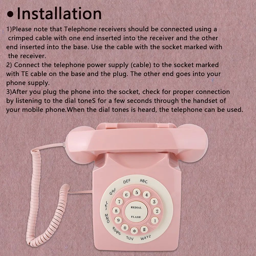 【LIMITED TIME DISCOUNT】Retro Phone 80'S Classic Phone/Landline Phone/Home/Hotel Corded Phone European Style Phone