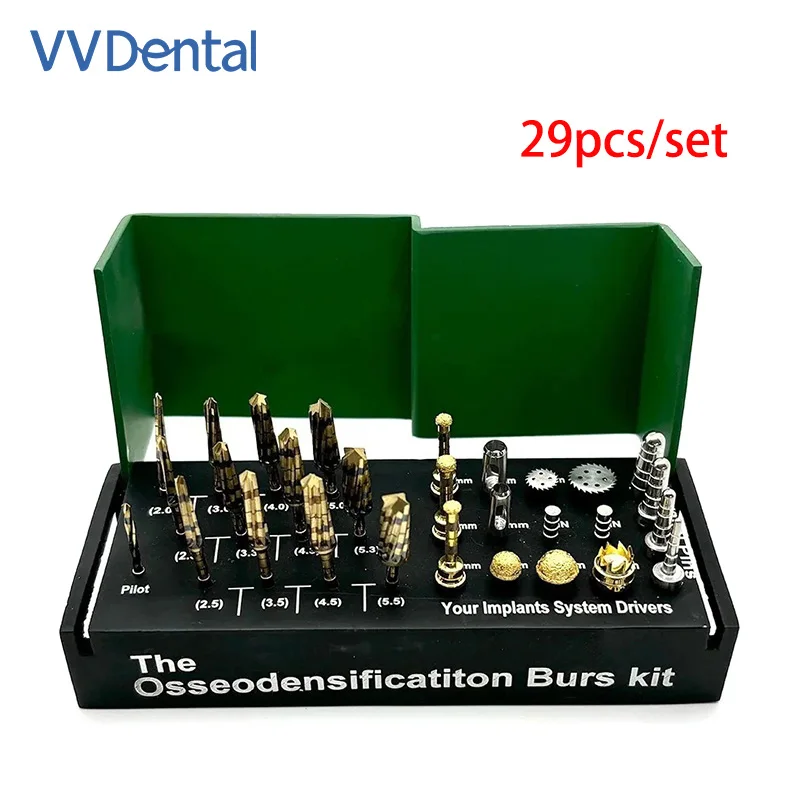 

29 шт./компл., стоматологические сверла для осеродистого сиденья, стоматологическая хирургическая система имплантатов, система имплантатов, сверла, расширение хрестовой резки костей