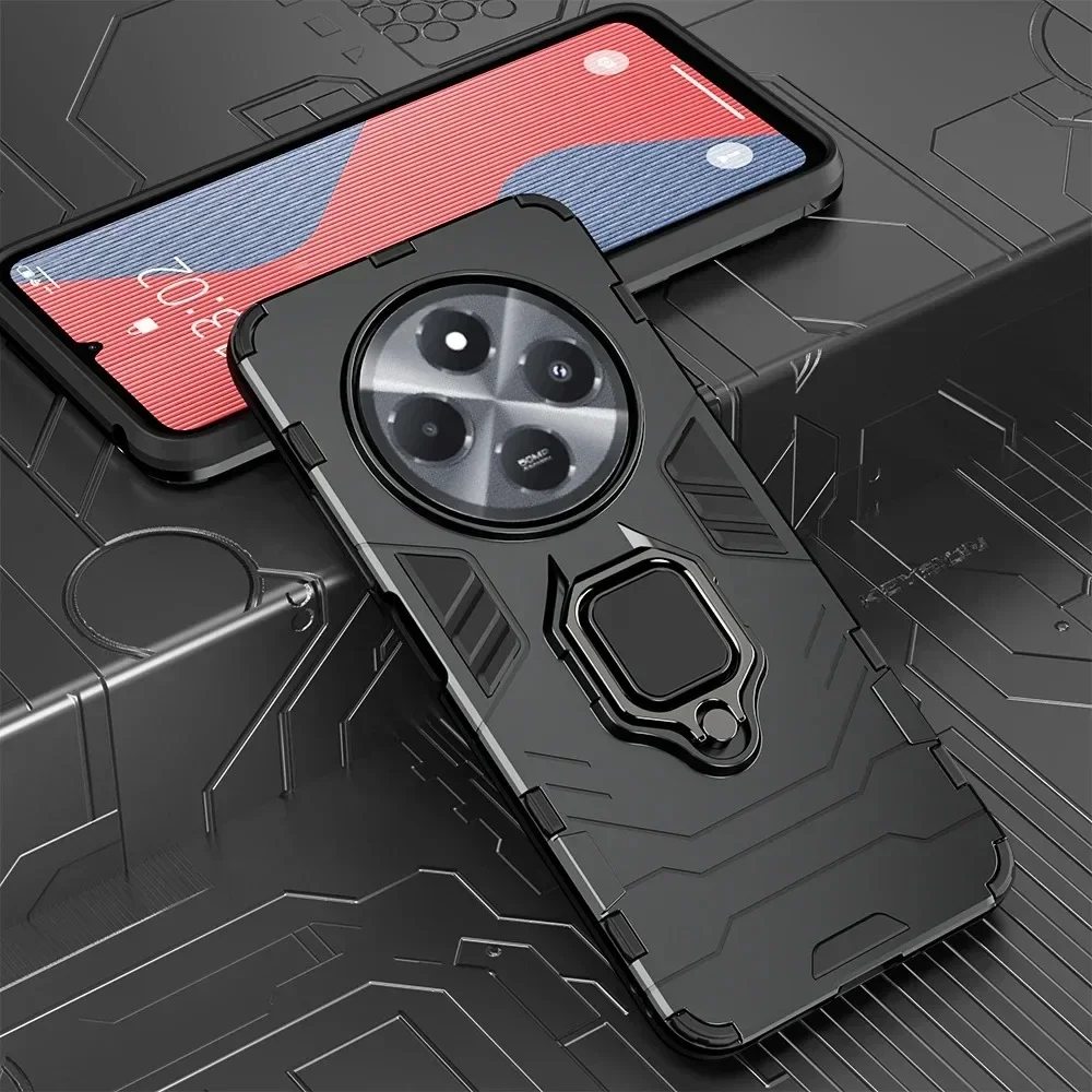 

Shockproof Case for Redmi A4 14C 13C Redmi Soft Silicone Metal Ring Stand Phone Back Cover for Xiaomi Poco C75 4G 14T Pro 14tpro