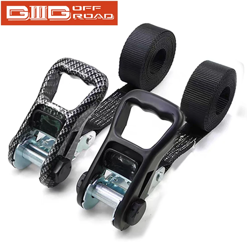 

Ratchet Binding Straps For Jeep Wrangler JL TJ JK JT 1996-2026 Heavy Duty Cargo Fastening Belt Self-Locking Truck Tie Down Strap