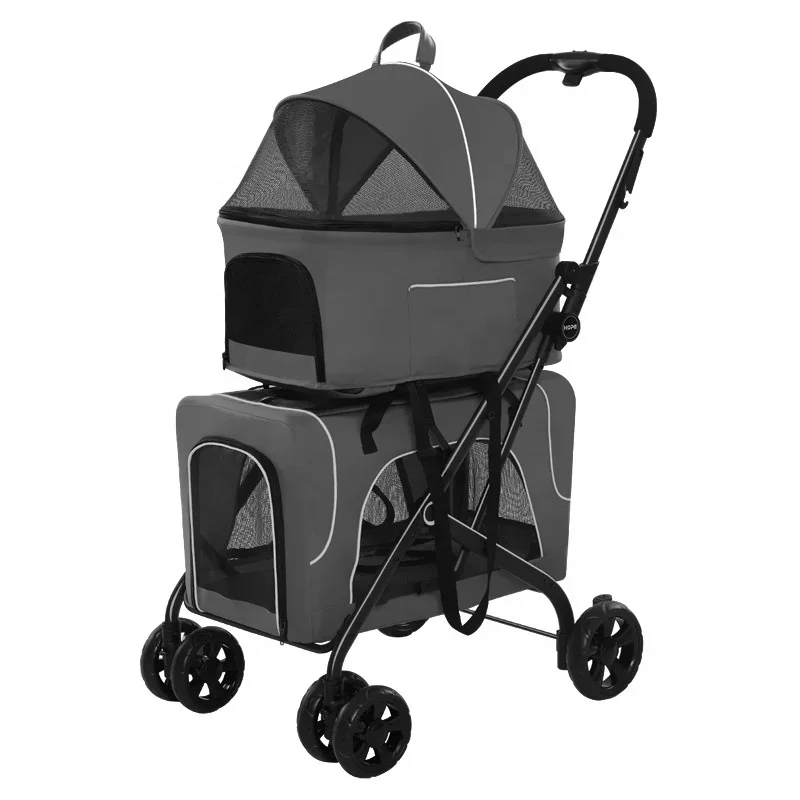 Factory OEM Newest Design Twins Dog Stroller Pet Carriage Double Pet Stroller For Pets