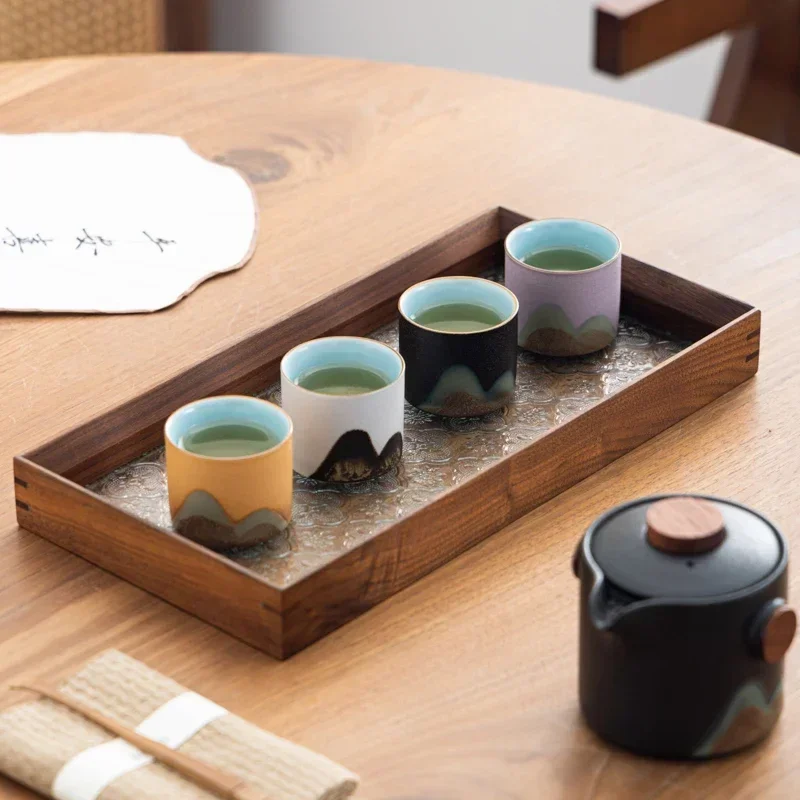 Hand Painted Mountain Tea Cup Thousand Miles Landscape Tasting Cup Gift Set Japanese Business Souvenir