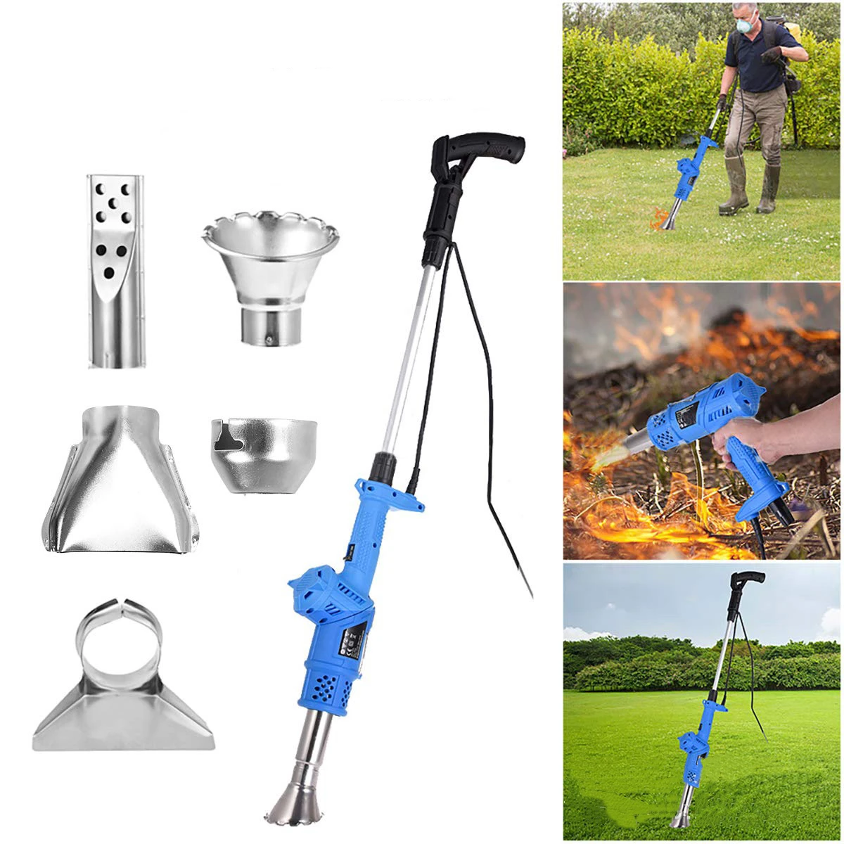 Multi-functional electric grass burner weed machine